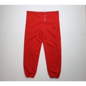 Vintage 80s 90s Russell Athletic Mens XL Faded Blank Sweatpants Joggers Red USA